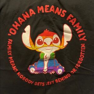 Disney Black Ohana Kids T-Shirt